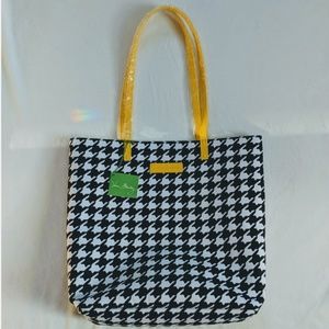 ☀️VERA BRADLEY Hello Yellow Houndstooth Tote NWT